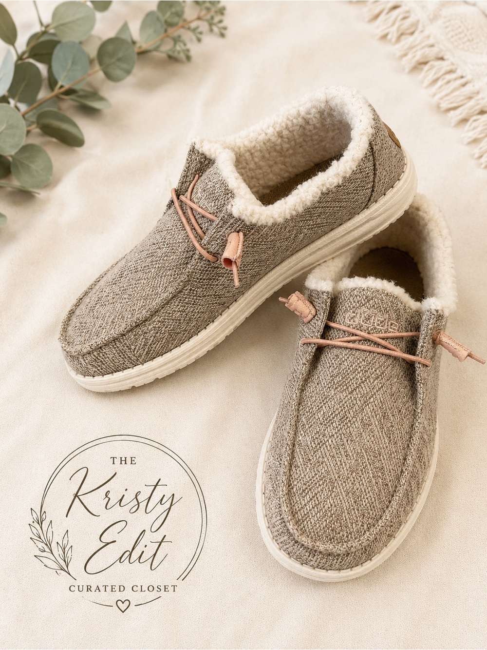 HEYDUDE Wendy Tribal Earth Sherpa Lined Slip On Shoes Women’s 11